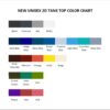 tank top color chart - Kuromi Store