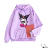 2023 Kuromi Hoodie Kawaii Sanrio South Korea Autumn New Student Cartoon Sports Coat Cute Girls Printed - Kuromi Store