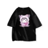 2023 Kuromi T shirt Kawaii Sanrio Japanese Student Cartoon Cotton Short Sleeve Summer Fashion Couple Gift 1 - Kuromi Store