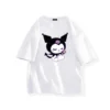 2023 Kuromi T shirt Kawaii Sanrio Japanese Student Cartoon Cotton Short Sleeve Summer Fashion Couple Gift 7 - Kuromi Store