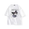 2023 Kuromi T shirt Kawaii Sanrio Japanese Student Cartoon Cotton Short Sleeve Summer Fashion Couple Gift 9 - Kuromi Store