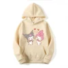 2024 New My melody And Kuromi Cartoon Anime Women Pullover Tops Spring Autumn Men Sweatshirt Pink.jpg 640x640 9 - Kuromi Store