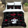 Cartoon Image Kuromis Pattern Quilt Cover With Pillowcases 3D Digital Printed Bedding Set Twin Full Queen - Kuromi Store