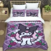 Cartoon Image Kuromis Pattern Quilt Cover With Pillowcases 3D Digital Printed Bedding Set Twin Full Queen 15 - Kuromi Store