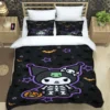 Cartoon Image Kuromis Pattern Quilt Cover With Pillowcases 3D Digital Printed Bedding Set Twin Full Queen 18 - Kuromi Store