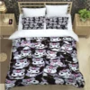 Cartoon Image Kuromis Pattern Quilt Cover With Pillowcases 3D Digital Printed Bedding Set Twin Full Queen 21 - Kuromi Store