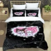 Cartoon Image Kuromis Pattern Quilt Cover With Pillowcases 3D Digital Printed Bedding Set Twin Full Queen 24 - Kuromi Shop