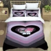 Cartoon Image Kuromis Pattern Quilt Cover With Pillowcases 3D Digital Printed Bedding Set Twin Full Queen 9 - Kuromi Store