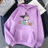 Kawaii Kuromi Hoodie Sanrio Cartoon Loose Hooded Sweater Anime Around Sweet Korean Coat Cute Student Clothes 2 - Kuromi Store