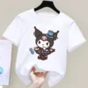 Kuromi Anime Children s Short sleeved New Sanrio My Melody Summer T shirt Clothes Girly Heart 1 - Kuromi Store