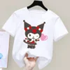 Kuromi Anime Children s Short sleeved New Sanrio My Melody Summer T shirt Clothes Girly Heart 13 - Kuromi Store