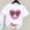 Kuromi Anime Children s Short sleeved New Sanrio My Melody Summer T shirt Clothes Girly Heart 14 - Kuromi Store