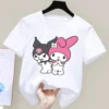 Kuromi Anime Children s Short sleeved New Sanrio My Melody Summer T shirt Clothes Girly Heart 17 - Kuromi Store