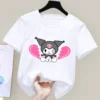 Kuromi Anime Children s Short sleeved New Sanrio My Melody Summer T shirt Clothes Girly Heart 2 - Kuromi Store