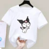 Kuromi Anime Children s Short sleeved New Sanrio My Melody Summer T shirt Clothes Girly Heart 7 - Kuromi Store