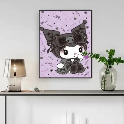 Kuromi Poster Vintage Kraft Paper Poster Wall Art Poster Painting Bar Club Store House Living Room 11 - Kuromi Store