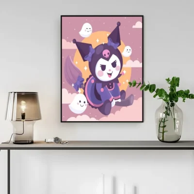 Kuromi Poster Vintage Kraft Paper Poster Wall Art Poster Painting Bar Club Store House Living Room 6 - Kuromi Store