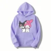 My melody And Kuromi Cartoon Anime Women Pullover Tops Spring Autumn Men Oversized Sweatshirt 2024 New.jpg 640x640 14 - Kuromi Store