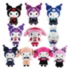 New 25cm Sanrio Cartoon Plush Stuffed Toys Kawali Anime Figure Kuromi Cute Soft Dolls Baby Birthday - Kuromi Store