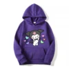 Purple Kuromi Cartoon Anime Women Pullover Tops Spring Autumn Men Oversized Sweatshirt 2024 New Couple Hoodie - Kuromi Store