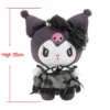 Sanrios Black Kuromi Mymelody Plush Stuffed Dolls Kawaii Cartoon Sofa Cushion Pillow Dark Gothic Lace Toy 1 - Kuromi Store