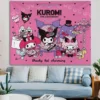 Sanrios Kuromi My Melody Hanging Cloth Anime Kawaii Wall Decoration Cute Cartoon Poster Wall Sticker Background 1 - Kuromi Store