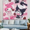 Sanrios Kuromi My Melody Hanging Cloth Anime Kawaii Wall Decoration Cute Cartoon Poster Wall Sticker Background - Kuromi Store