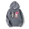 kuromi My Melody Cartoon Anime Women Pullover Tops Spring Autumn Men Hoodie 2024 New Casual Pink.jpg 640x640 15 - Kuromi Store